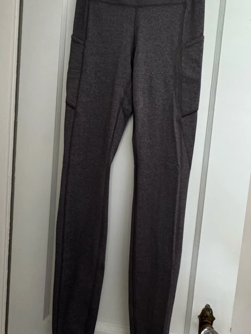 lululemon athletica Dark Charcoal Gray Leggings with Side Pockets